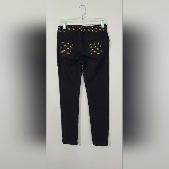 Black with gold dots women's pants size medium - Picture 4 of 6